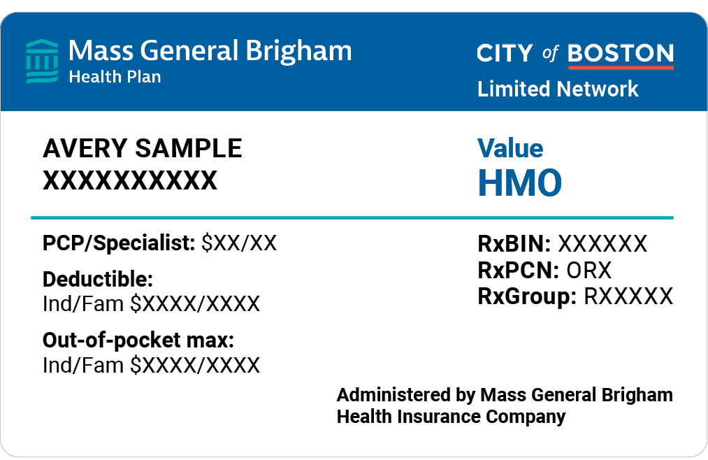 Value HMO Plan City of Boston Card